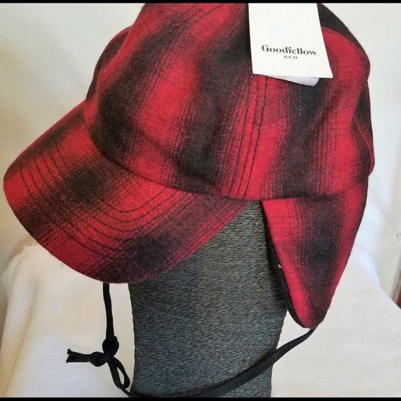 Goodfellow Men's Shadow Plaid Camper Ear Flaps - Picture 1 of 1